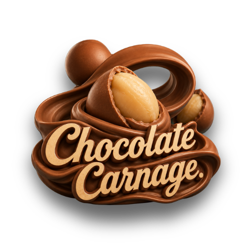 Chocolate Carnage — milk chocolate macadamia pearls