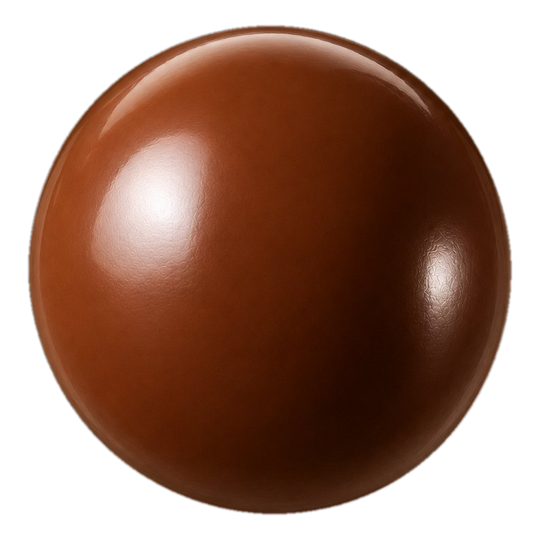 The finished MOOO chocolate pearl
